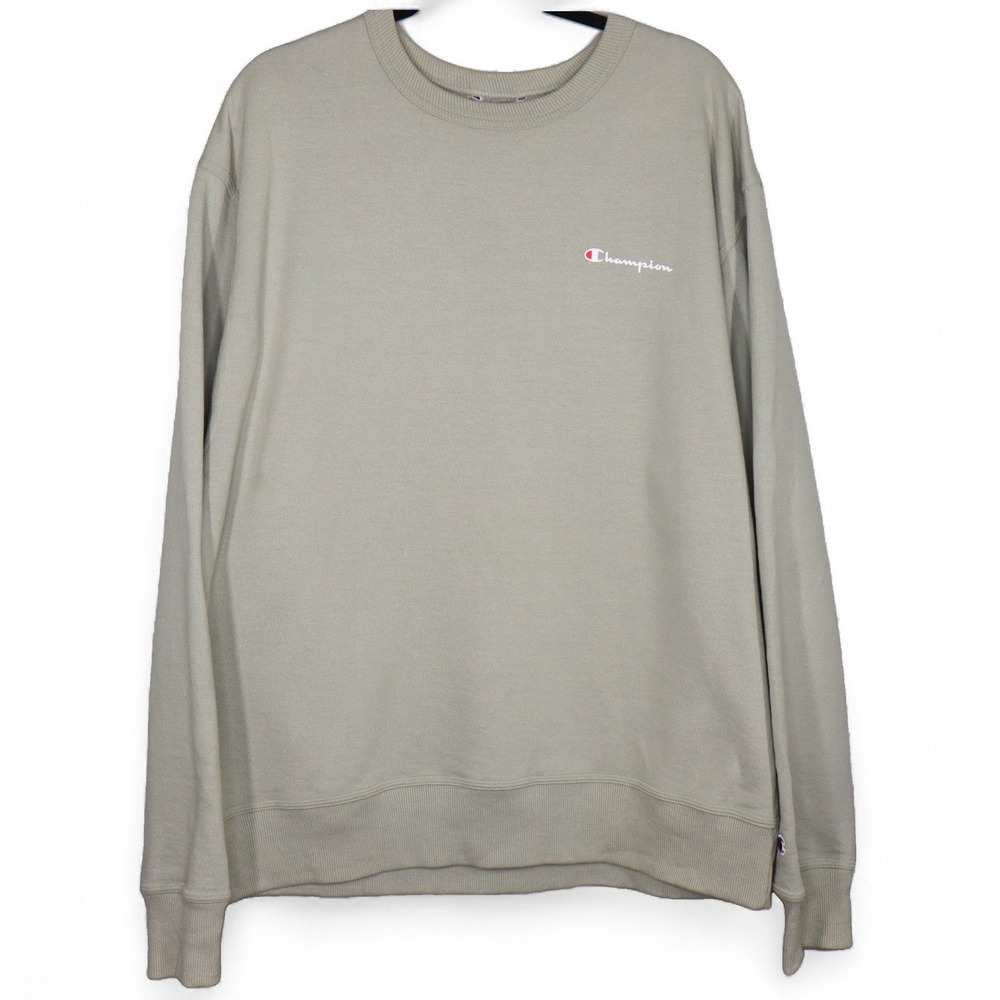 Champion Authentic Athleticwear Mens L Sage Green Crew Neck Sweatshirt Pullover